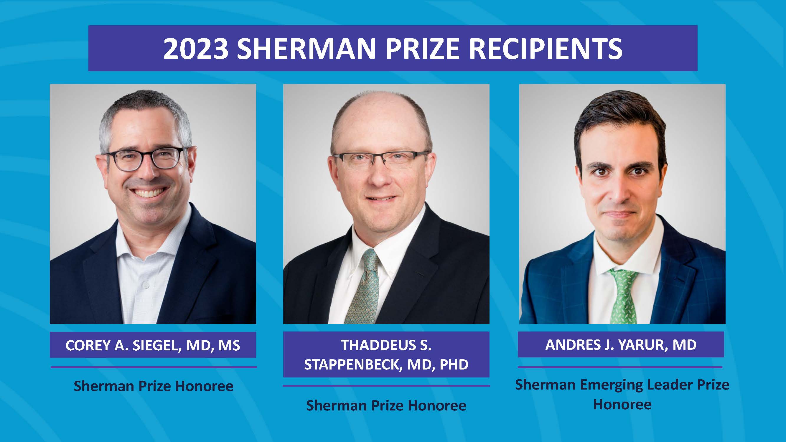 2023 Sherman Prize Recipients