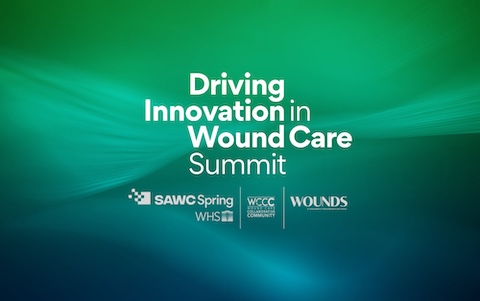 Logos for SAWC Spring, WHS, WOUNDS and WCCC